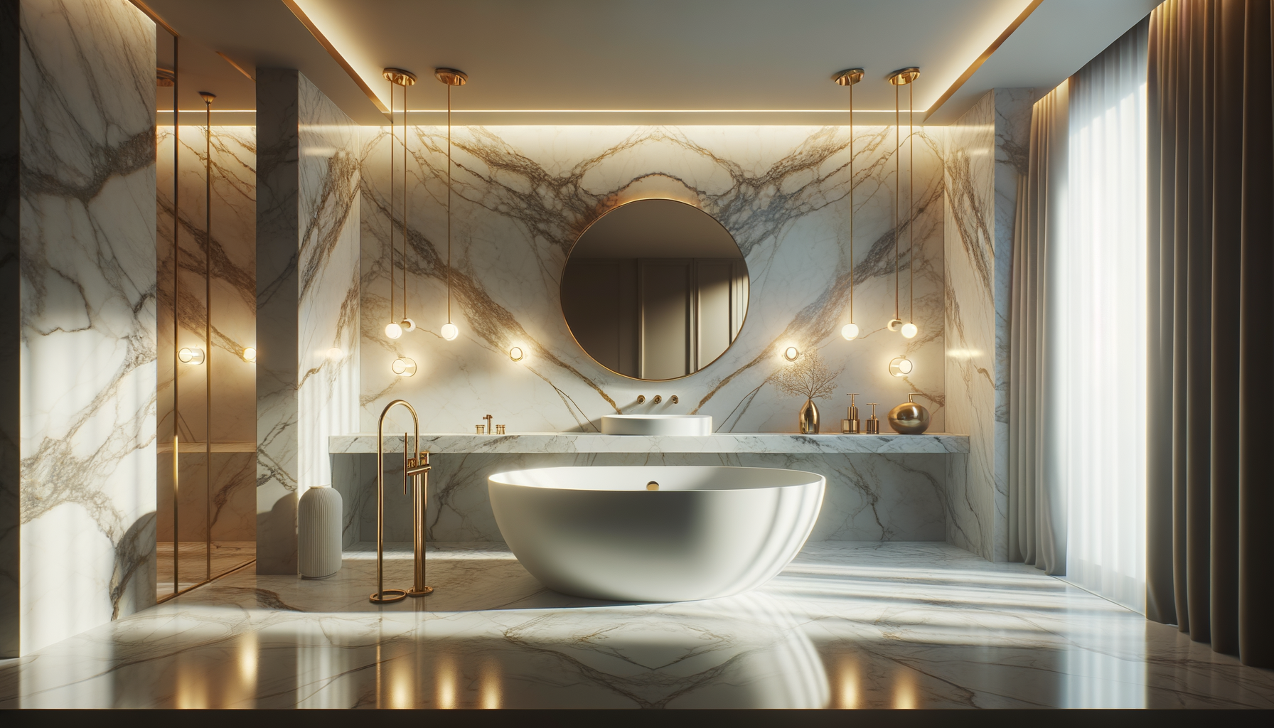 Bagno in Statuario Venato